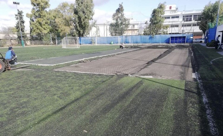 Αντικατάσταση χλοοτάπητα στο βοηθητικό γήπεδο ποδοσφαίρου
