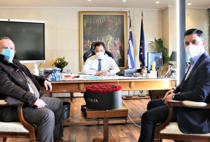 Συνάντηση Δημάρχου Ελευσίνας, Αργύρη Οικονόμου με τον Υπουργό Ανάπτυξης και Επενδύσεων, Άδωνι Γεωργιάδη 
